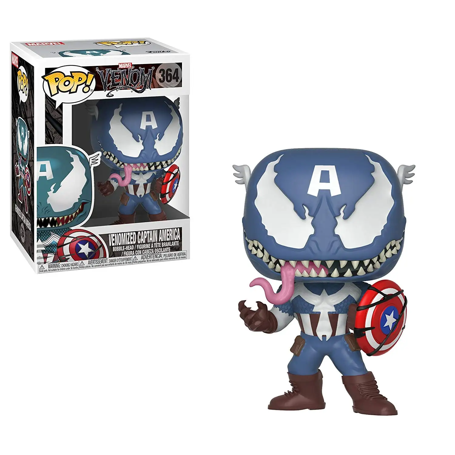 Funko pop Официальный Marvel: Venom-Venom Капитан Америка Виниловая фигурка Коллекционная модель игрушки с оригинальной коробкой