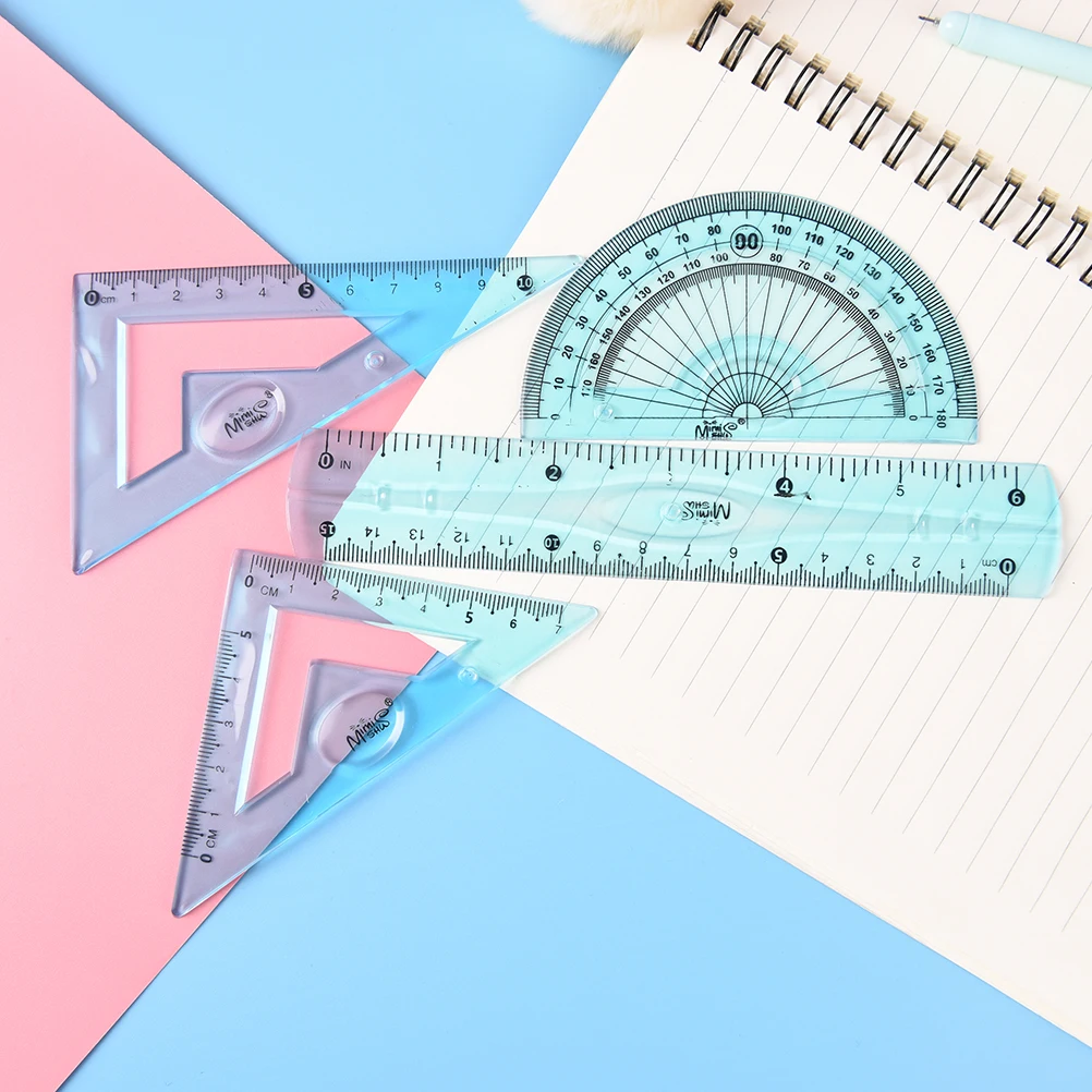

Transparent Inch Centimeter Flexible Straight Drawing Ruler Student Double Scale Infinite Bending Ruler School Supplies Creative