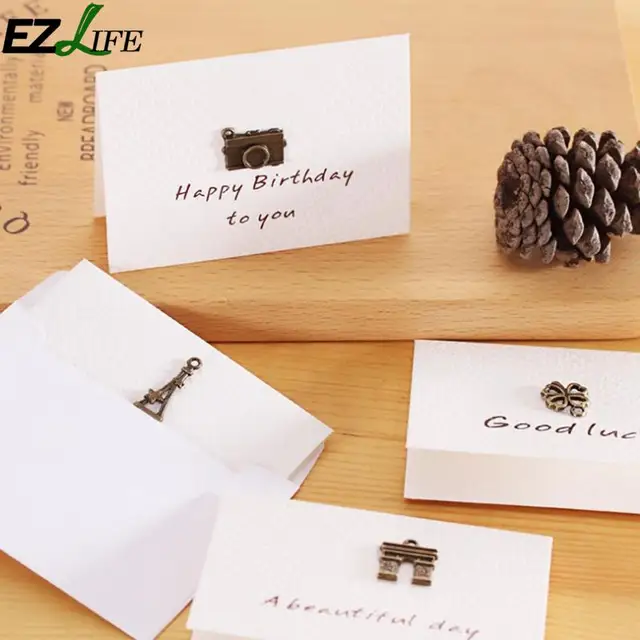 12 stykes wedding invitation card new simple mini memory cards retro holiday card