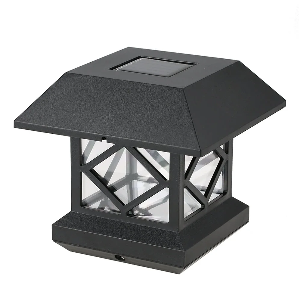 

IP65 Waterproof Outdoor Solar Powered Light Sensor LED Wall Pillar Chapiter Post Lamp for Garden yard Landscape Decoration