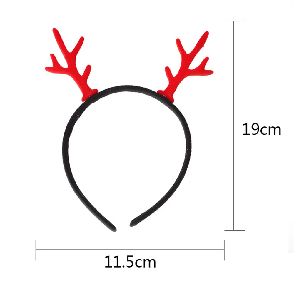 Обруч для волос с рогами для рождественской вечеринки 19x11,5 см обруч для волос красный розовый коричневый праздничный головной убор для волос Acceossry