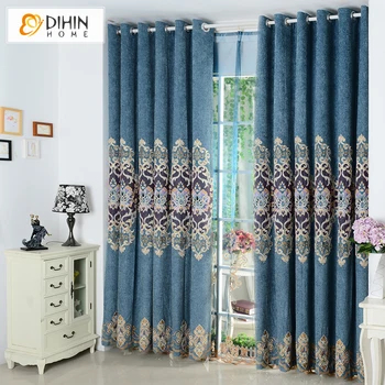 

DIHIN New Arrival Royal Luxury European Curtains For Living Room Valance Thick Material Sheer Curtain Window Drapes Panel