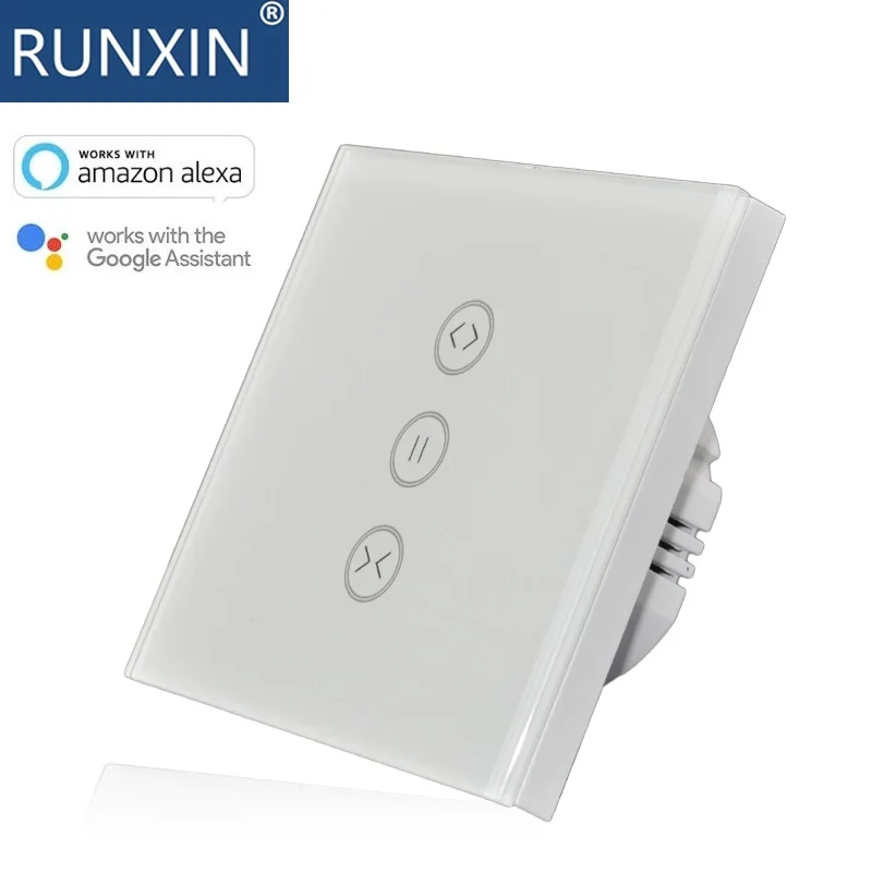 Сенсорный выключатель WIFI занавес переключатель работает с Amazon Alexa google