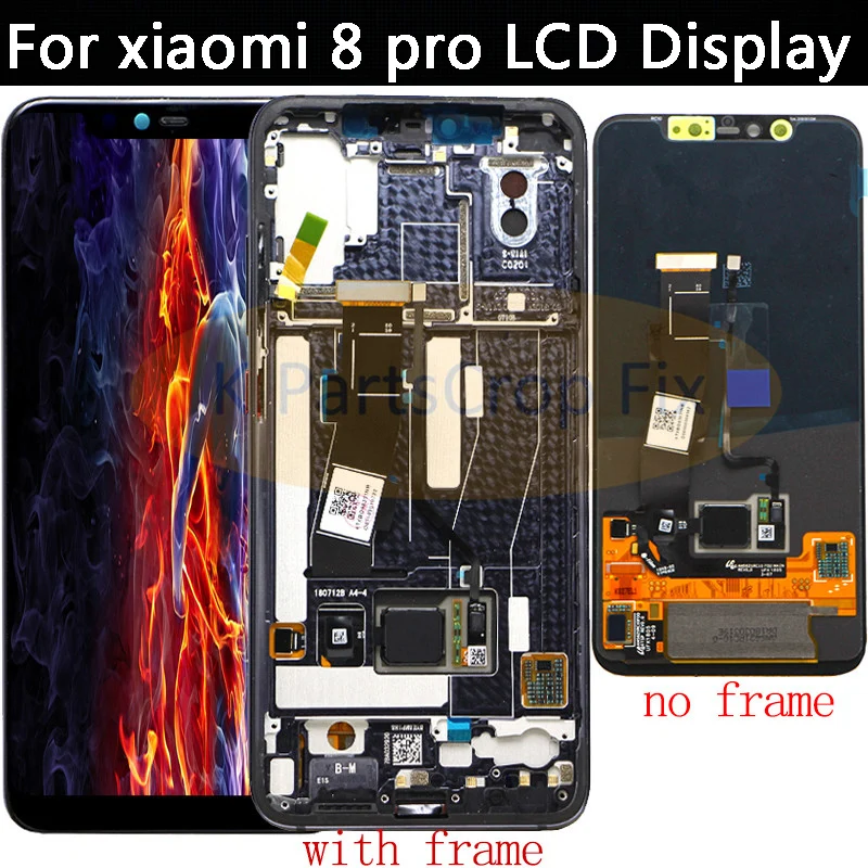 

AMOLED Display for xiaomi Mi 8 pro LCD Touch Screen Digitizer with frame For Xiaomi Mi8 pro Screen Replace Mi8 Explorer LCD