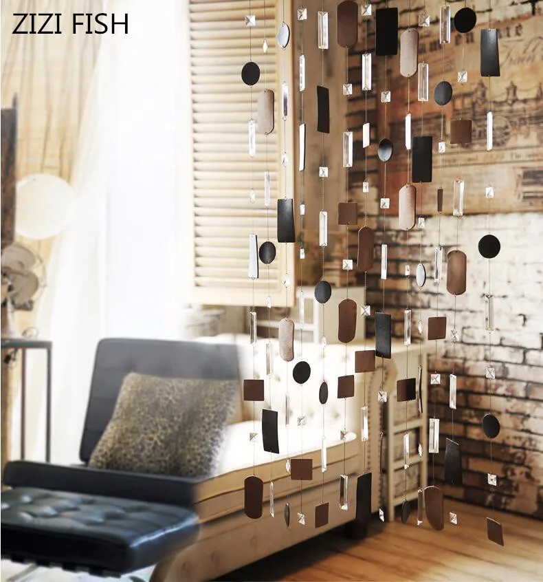 

18pcs Handmade Bead curtain Leather curtains Crystal partition Finished curtain Feng Shui curtain Home decorations customizable