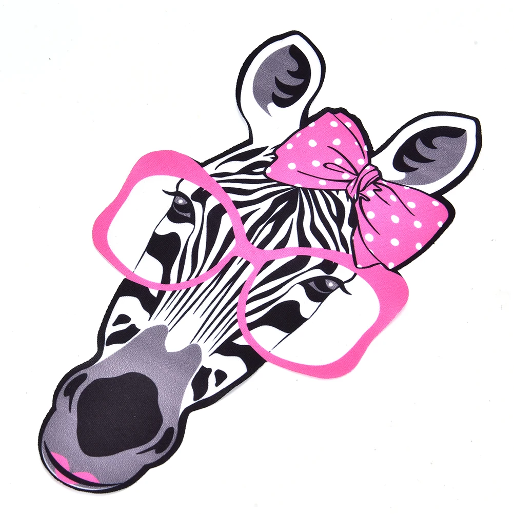 

Zebra head pattern iron on patch brand transfer logo printing patches stickers for clothing New Diy fashion T shirt 23cm