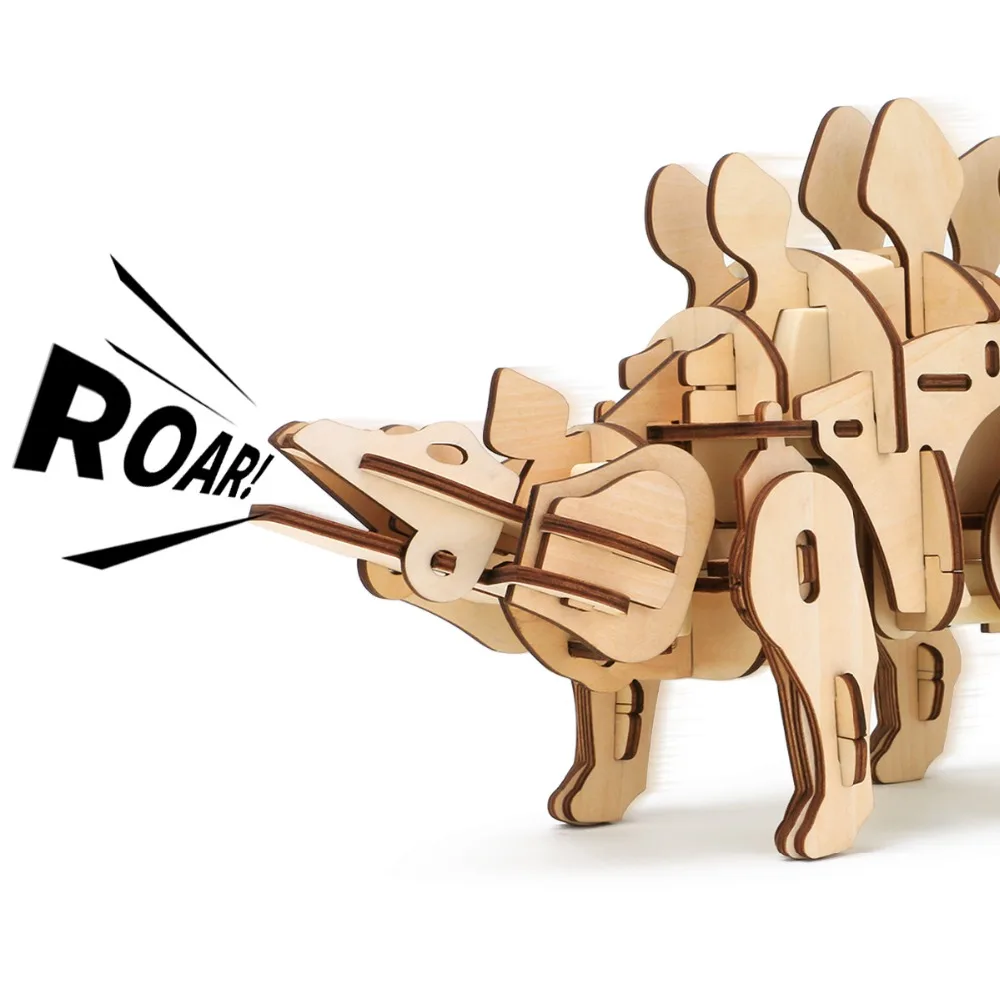Robotime DIY Stegosaurus игрушки с дистанционным управлением прогулочный ревущий динозавр