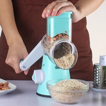 

Carrot Slicer Cheese Grater Stainless Steel Blades Kitchen Tool Vegetable Cutter Manual Round Mandoline Slicer Potato Julienne
