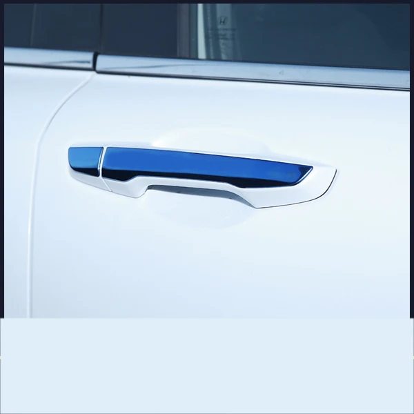 Дверная ручка из нержавеющей стали/Накладка на чашу, декоративная наклейка, чехол, наклейка s для Honda CRV, Стайлинг автомобиля C481 - Цвет: Blue