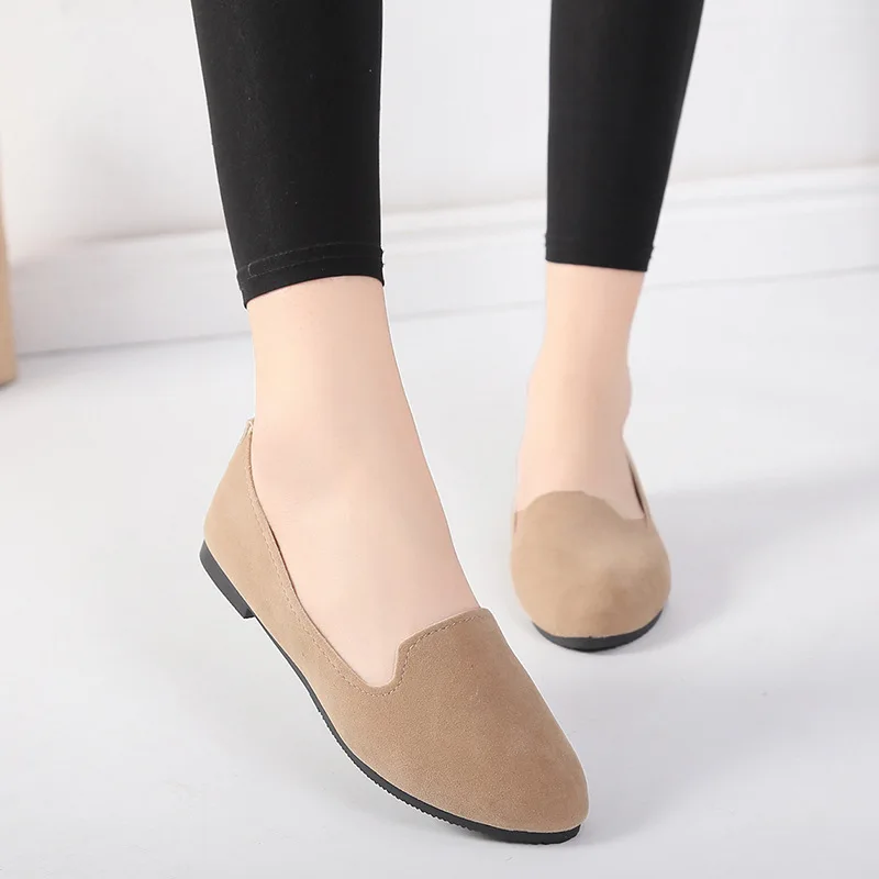 

QSR Flats spring autumn women's shoes flat shoes sweet multicolor work shoes women's pregnant women shoes Big size