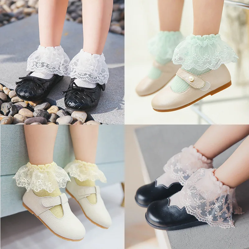 baby girl white lace socks