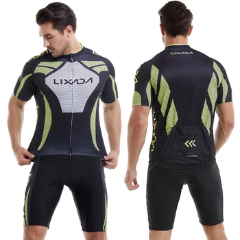 

Lixada Cycling Jersey Cycling Clothing Men set Breathable Short Sleeve Cycling Jersey Padded Short Summer Cycling Clothing