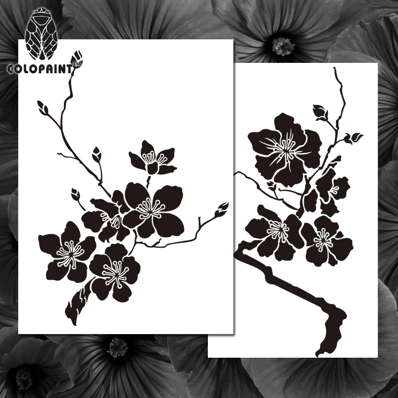 Colopaint Airbrush Templates Stencil BPS 005 Cherry Blossom Flowers Pile Airbrushes Painting Colopaint Airbrush Templates Stencil BPS 005 Cherry Blossom Flowers Pile Airbrushes Painting