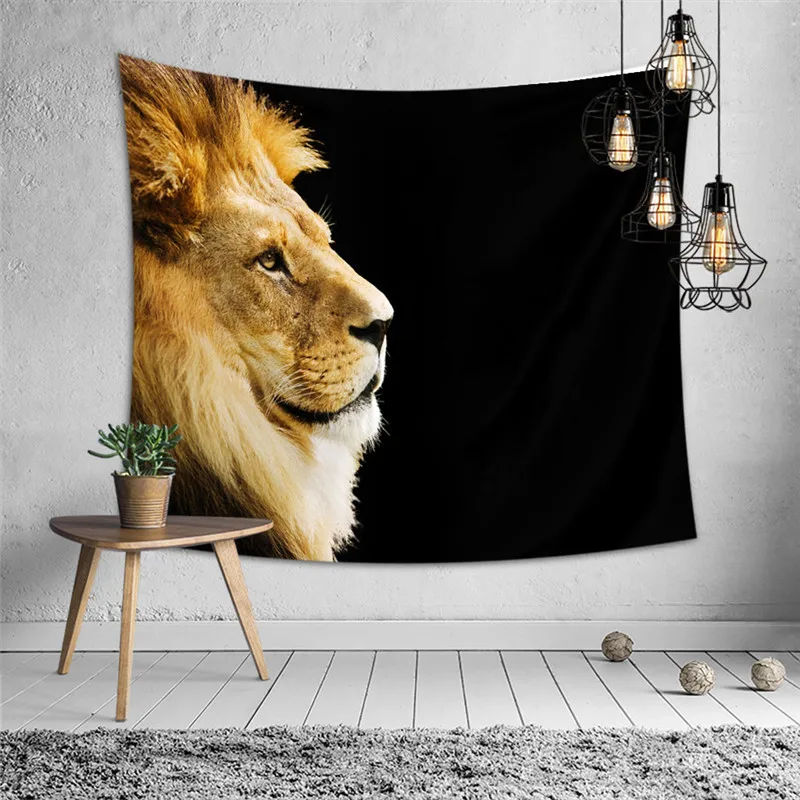 

Mandala Tapestry Wall Hanging Carpet for Living Room Bedroom Decor Home Decoration Polyester Headboard Wall Tapestry Lion Mat
