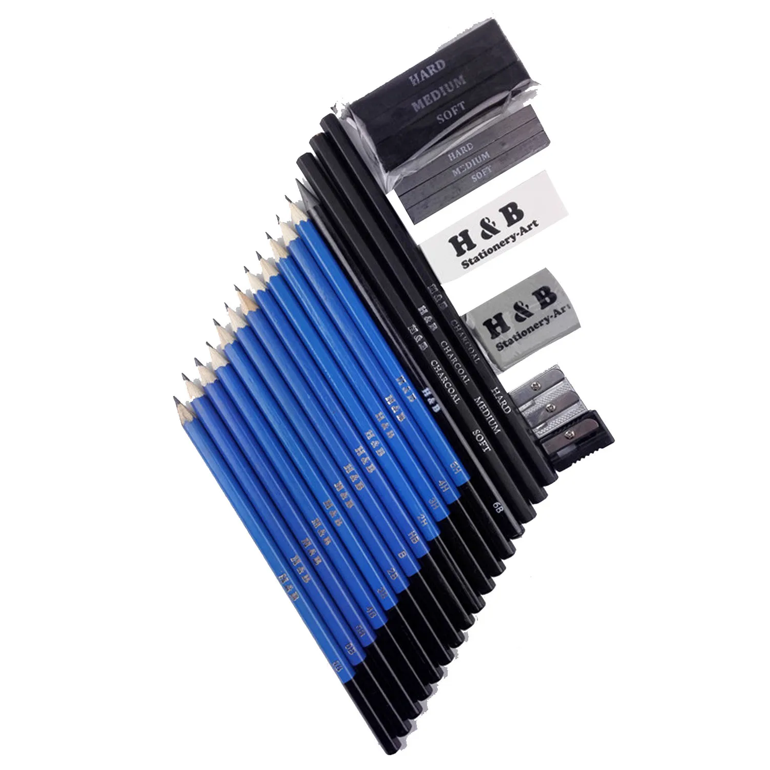 Behogar 32 PZ Disegno Schizzo Matite Set prende Grafite Matita Behogar 32 PZ Disegno Schizzo Matite Set prende Grafite Matita Carboncino Gomma Temperamatite Cassa di Stoccaggio per Artista Studente in Behogar 32 PZ