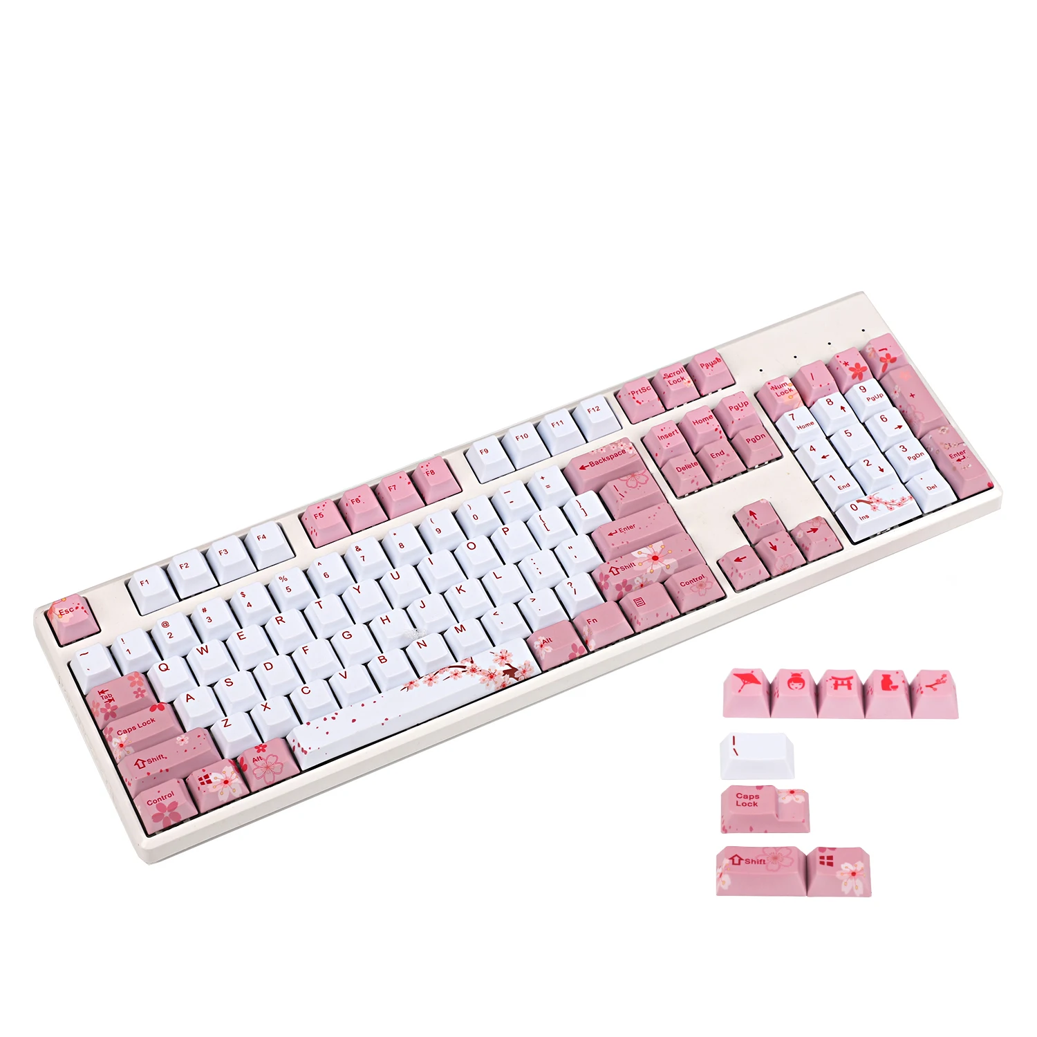 YMDK Вишневый профиль ANSI 108 пять Сторон краситель Sub PBT Keyset Keycap для 61 87 104 Стандартный
