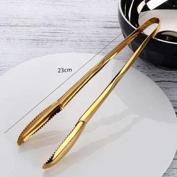 

2Pcs New Stainless Steel Barbecue Ice Tongs BBQ Clip Bread Food Ice Clamp Bar Kitchen Accessories Wholesale