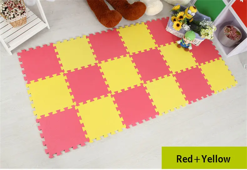 Telhas do Exercício e Tapete de Assoalho do Tapete para a Criança Bolsa Meitoku Bebê Eva Espuma Jogar Quebra-cabeça Esteira Mistura Cor Bloqueio Cada 30x30 cm 9 Pçs - 13 Online shopping