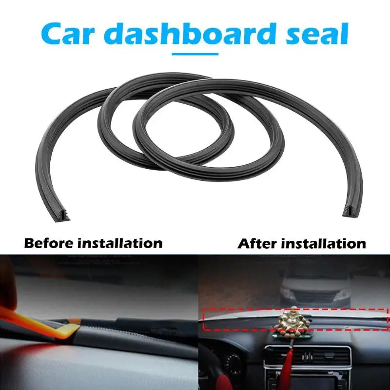 

5.2ft Car Dashboard Sealing Strip Weatherstrip Rubber Sound Proof Seal Universal Convenient Installation Without Pasting