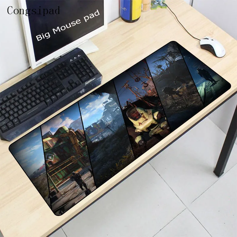 

Congsipad Fallout Large Size mouse pad Anti-slip Natural Rubber PC Computer Gaming mousepad Desk Mat for LOL surprise cs go DOTA