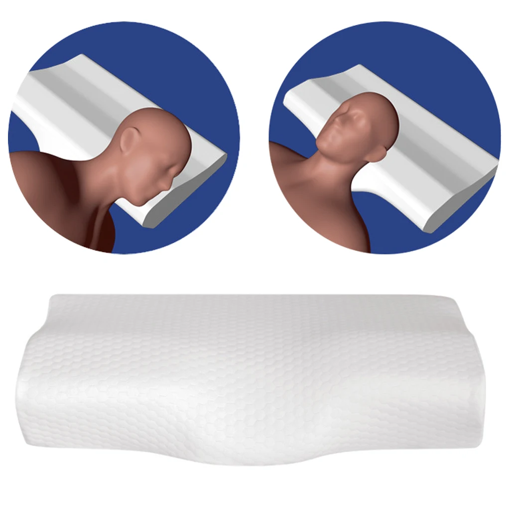 

Neck Memory Foam Bedding Pillow Protection Rebound Memory Foam Pillow Health Cervical Neck Size in 50*30 CM Neck Pillow