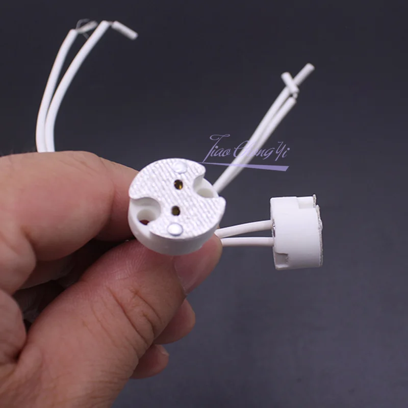 MR16 MR11 GU5.3 G4 Lamp Holder Bulb Base with Wire Ceramic Halogen Socket Pottery Connector 12V-250V Led Light New JQ 5-50PCS led lights led light bulb lamp holder lamp bulb holder lamp base led lamp base