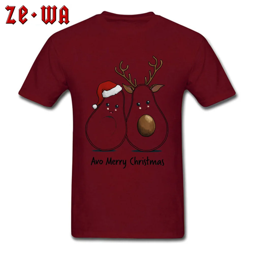 Avo Merry Christmas -4011 Fitted Printed On Tshirts Crewneck 100% Cotton Short Sleeve Tops T Shirt for Men T-Shirt Summer Avo Merry Christmas -4011 maroon