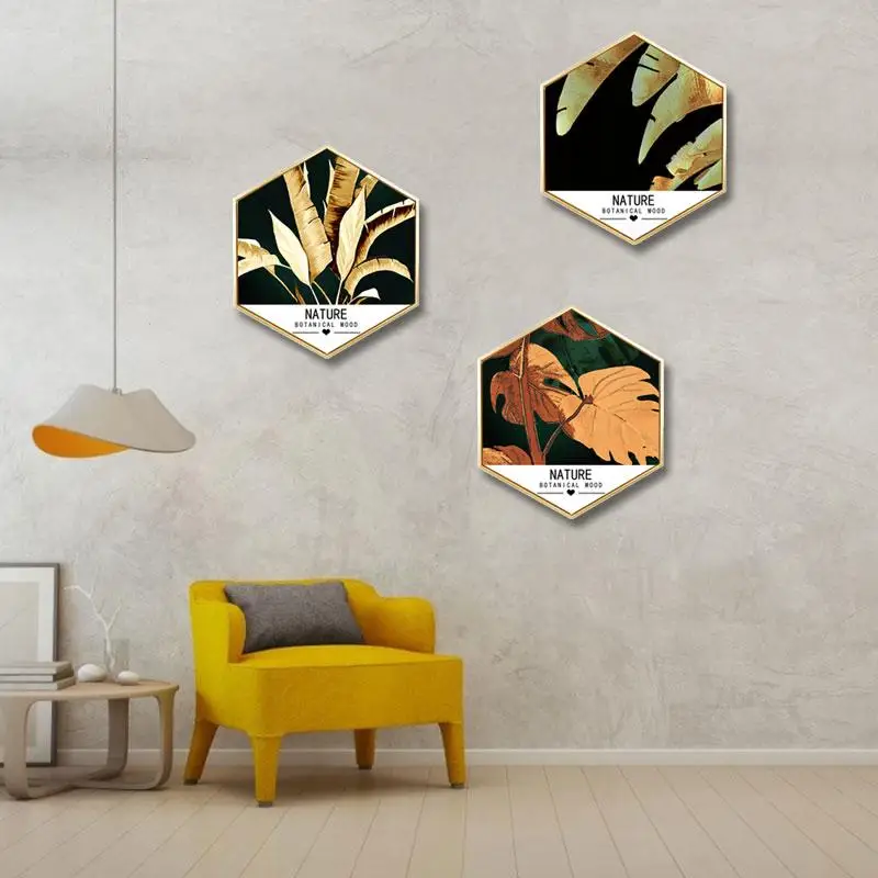 

Simple Hotel elevator wall painting Living room decorative painting Sofa background wall painting Bedroom restaurant Gold leaf