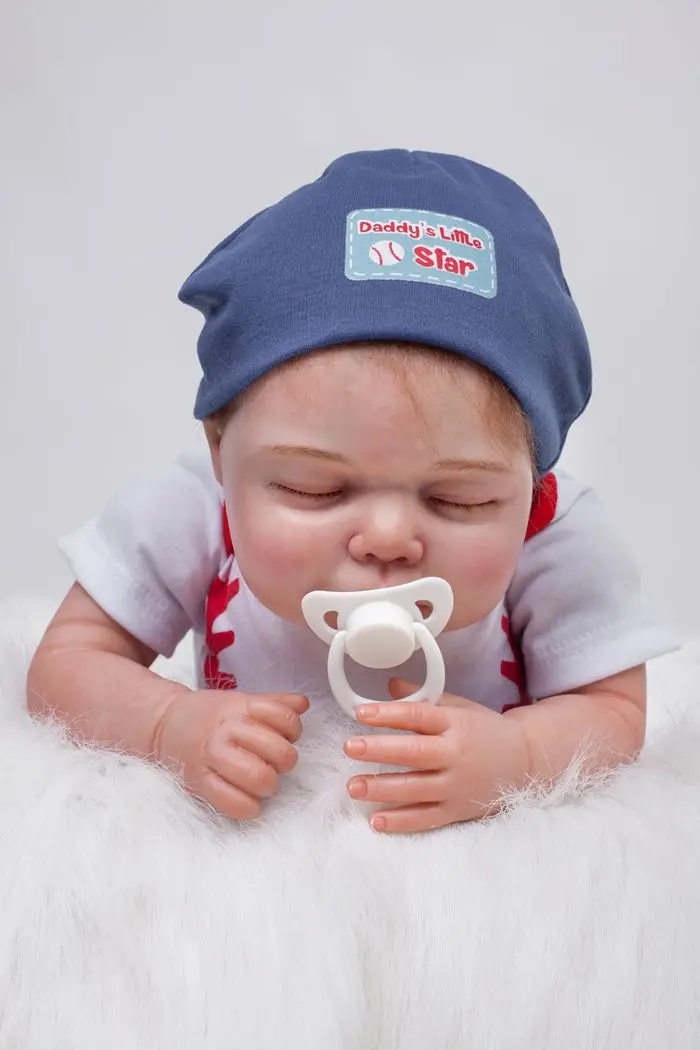 

50cm Bebe Doll Sleeping Reborn Soft Silicone Boy Girl Toy Super realistic Reborn Baby Doll Gift for girls Playmate Xmas Gift