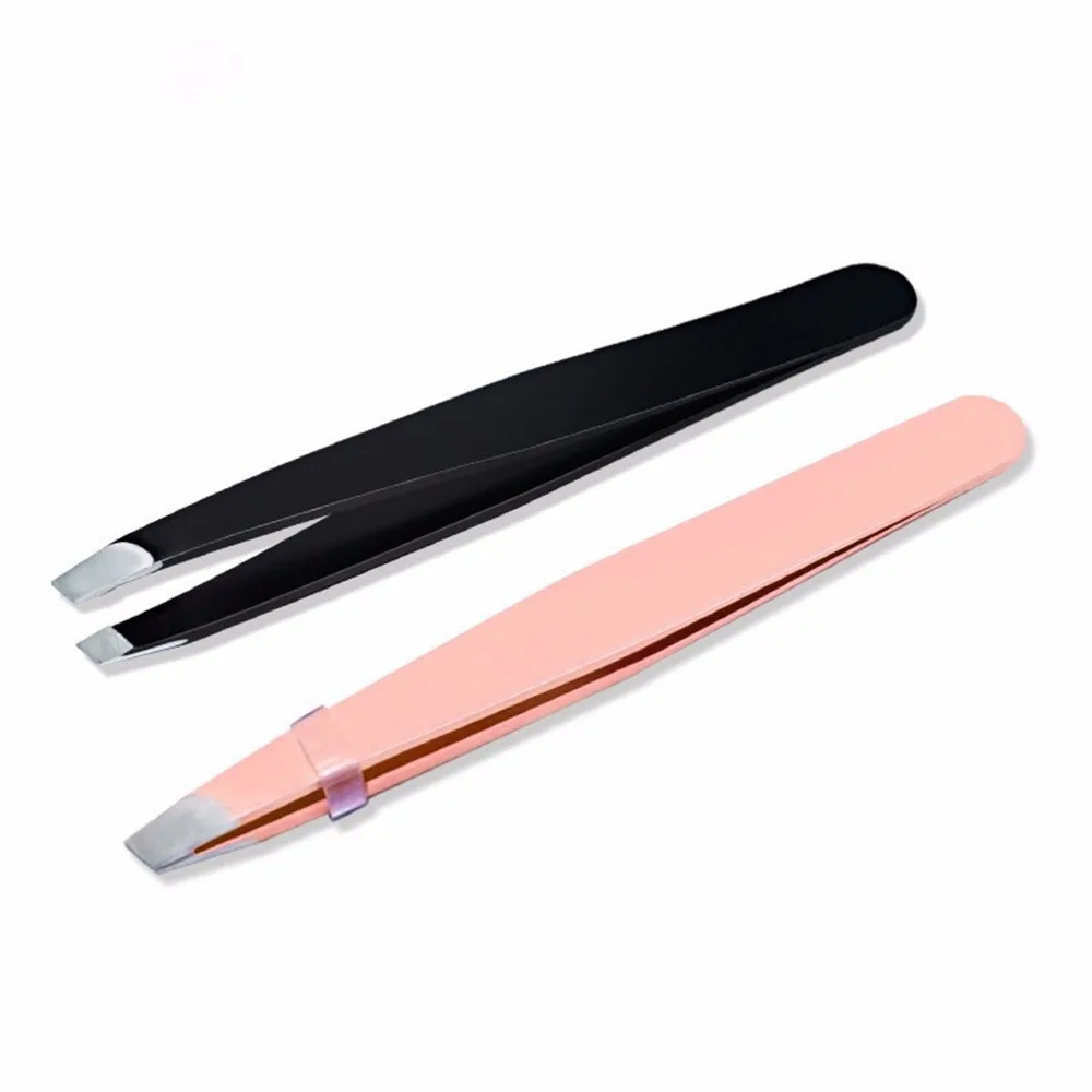 

1pcs Professional Stainless Steel Slant Tip Hair Removal Eyebrow Tweezer Makeup Tool Useful Beatiful