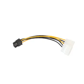 

2017 Dual 4 Pin To 6 Pin PCI-E Express Converter Adapter Power Cable Wire A8