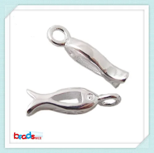 jewelry beadsnice pendant lovely fish silver findings sterling solid necklace making diy wholesale