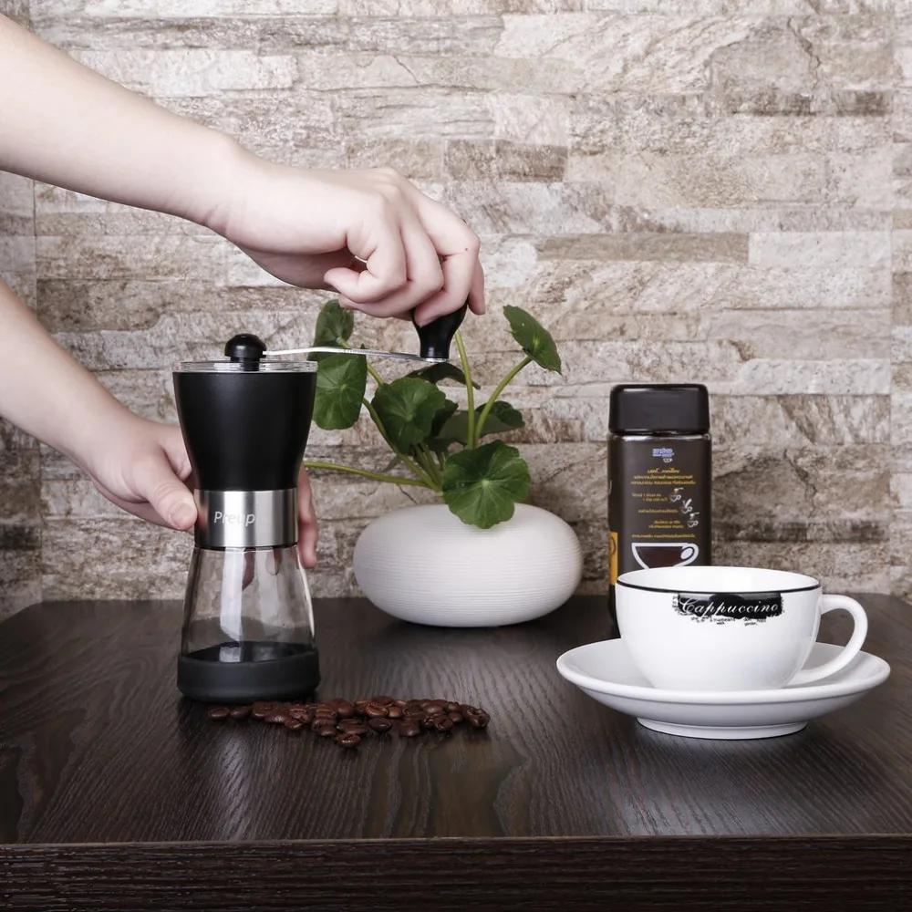 

OUTAD Stainless Steel Mini Portable Coffee Grinder Handhold Coffee Grinders Washable Manual ABS+PC Material Ceramic Core Kitchen