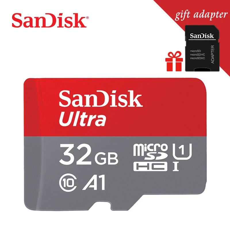 Карта памяти SanDisk Micro SD, класс 10, SDHC-SDXC, 16 ГБ, 32 ГБ, 64 ГБ, 128 ГБ, Micro SD, Макс., до 98 м/с, TF карта - Емкость: 32 Гб