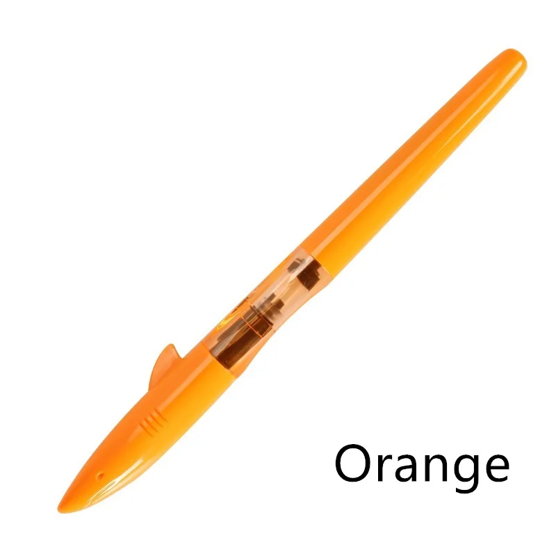 Jinhao Акула перьевая ручка красочный корпус 0,5 мм металлический наконечник ручки для студентов письма канцелярские товары офисные школьные принадлежности CB739 - Цвет: Orange