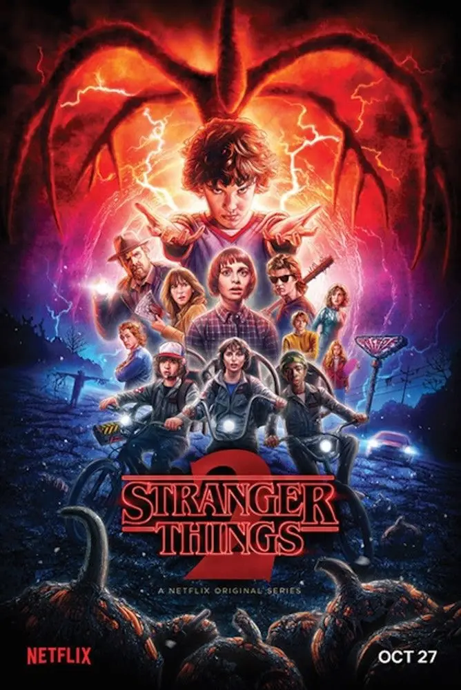 STRANGER THINGS-Сезон 2 Шелковый плакат декоративной живописи 24x36 дюймов | Дом и сад