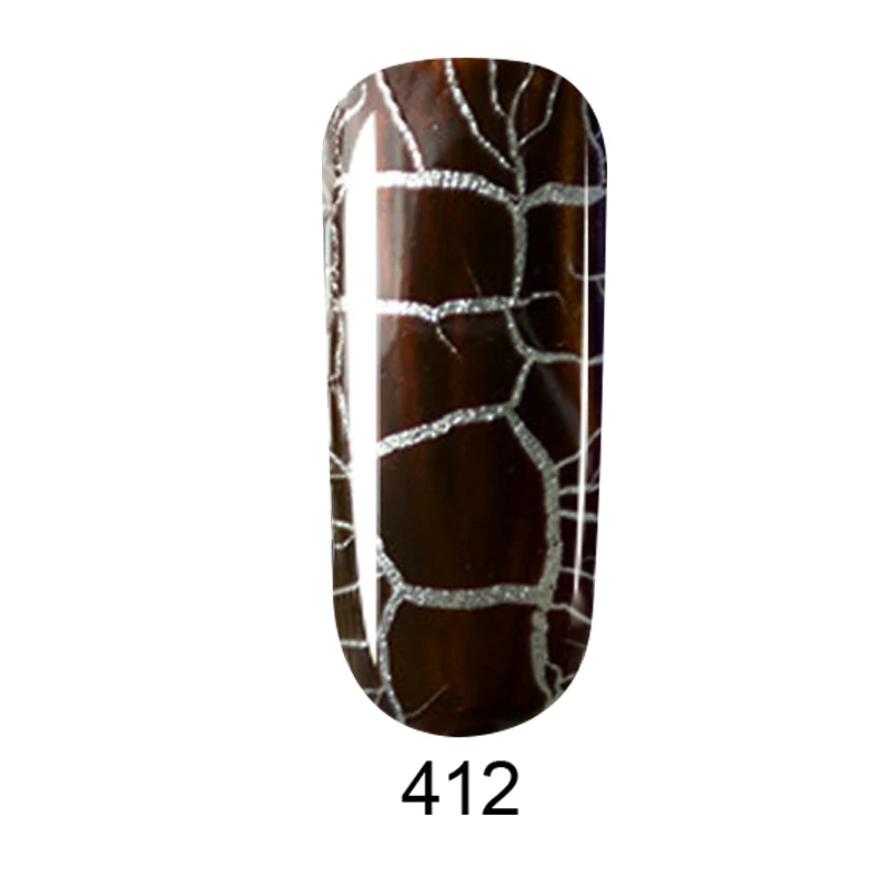 KADITION ноготь с эффектом трещин лак крекинг гель лак красочный дизайн ногтей лак верхнее Базовое покрытие фольга Crackel инструменты для ногтей Лак 8 мл - Цвет: 412