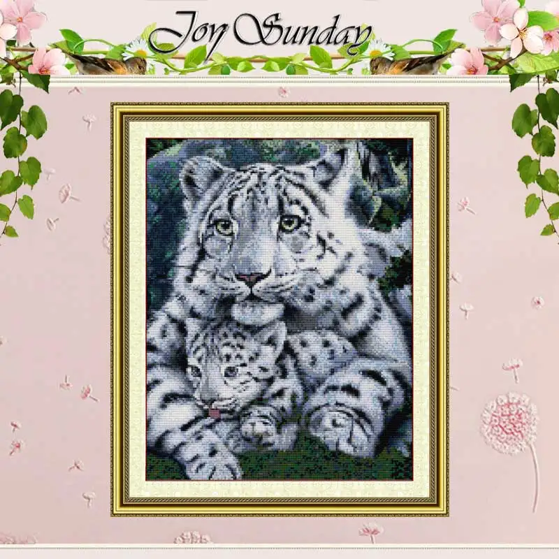Tiger Care Patterns Counted Cross Stitch Set DIY 11CT 14CT 16CT Stamped DMC Cross-stitch Kit Embroidery Needlework Home Decor