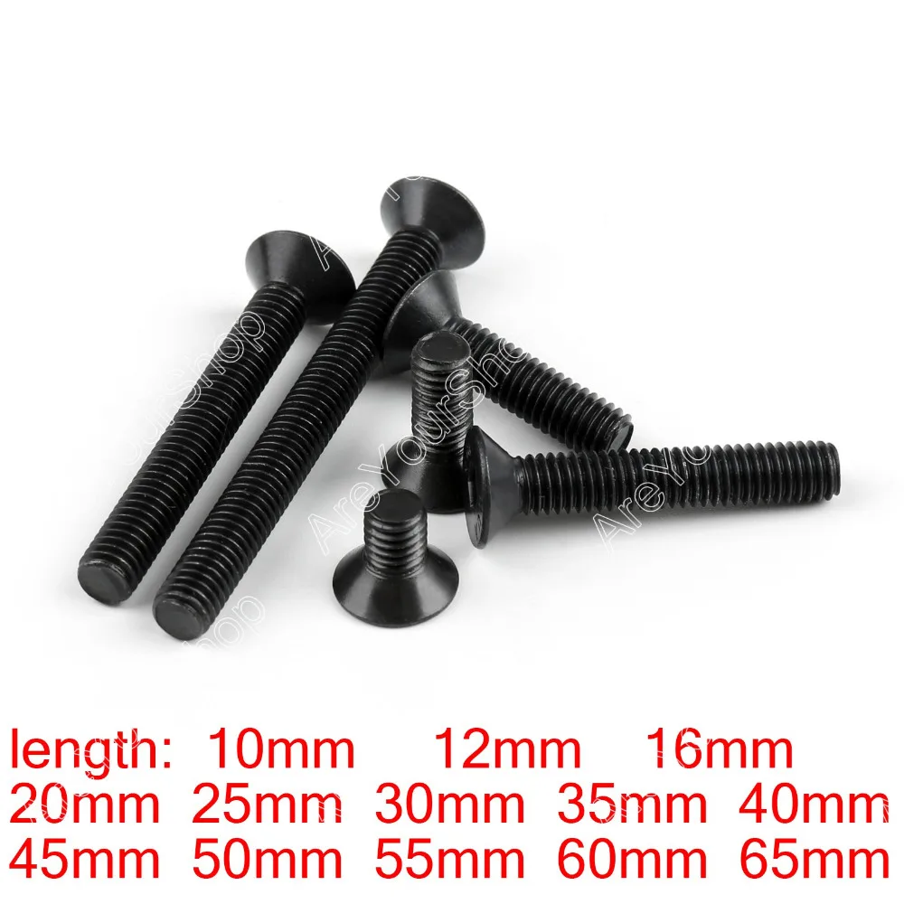 

Areyourshop 5Pcs/10Pcs/20Pcs/50Pcs M6 Length 30mm Flat Head Countersunk Sink Hex Socket Screw Bolt