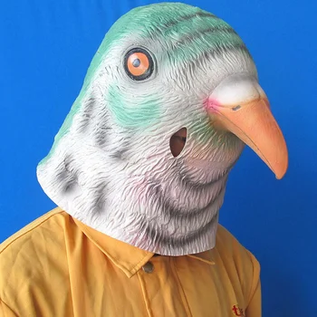 

2017 New Pigeon Mask Latex Giant Bird Head Halloween Cosplay Costume Theater Prop Halloween Party Decorations Bird Head Mask Toy