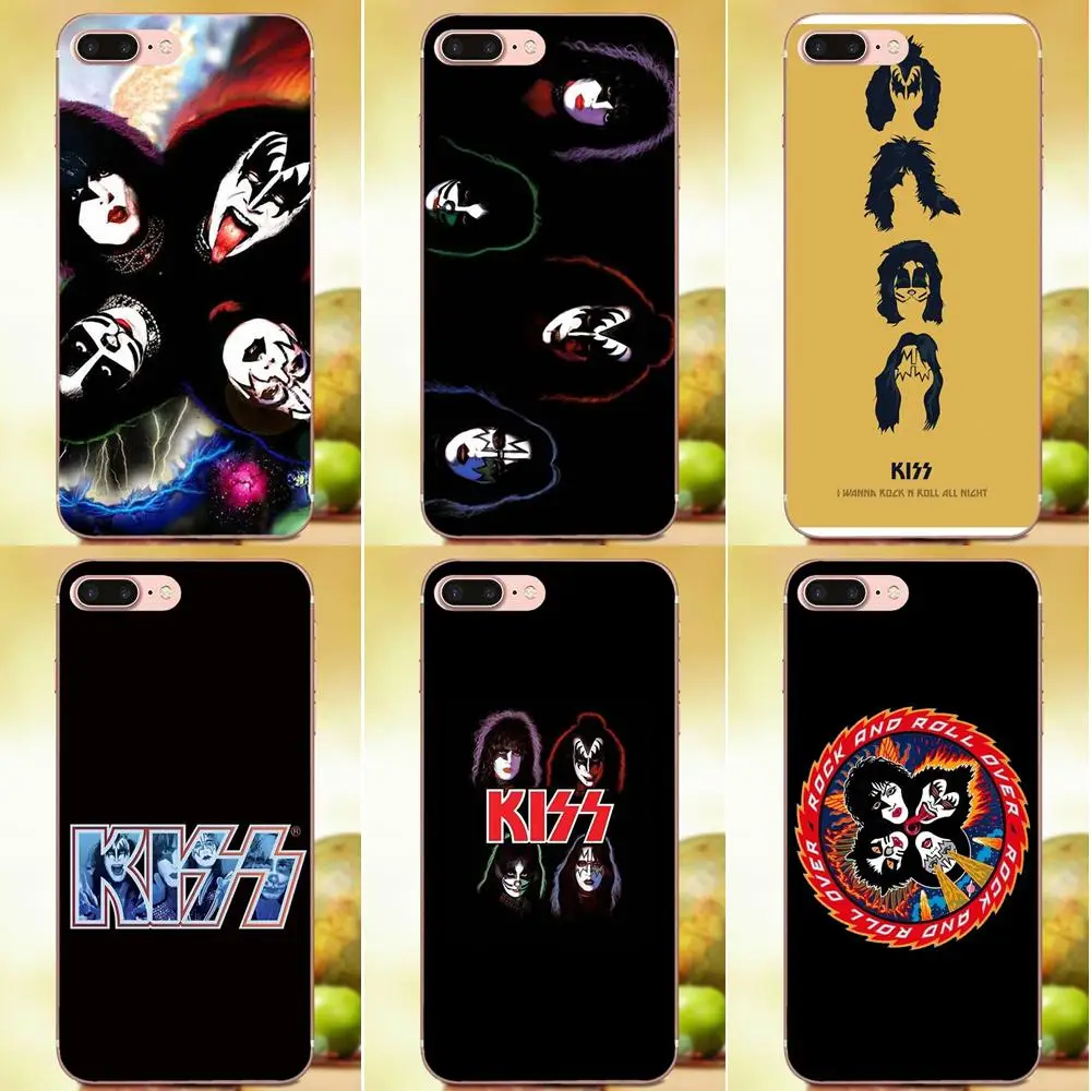 Soft TPU Fashion Kiss Let's Rock Band For LG Nexus 5 5X G2 G3 mini spirit G4 G5 G6 K4 K7 K8 K10 2017 V10 V20 V30 Stylus | Мобильные