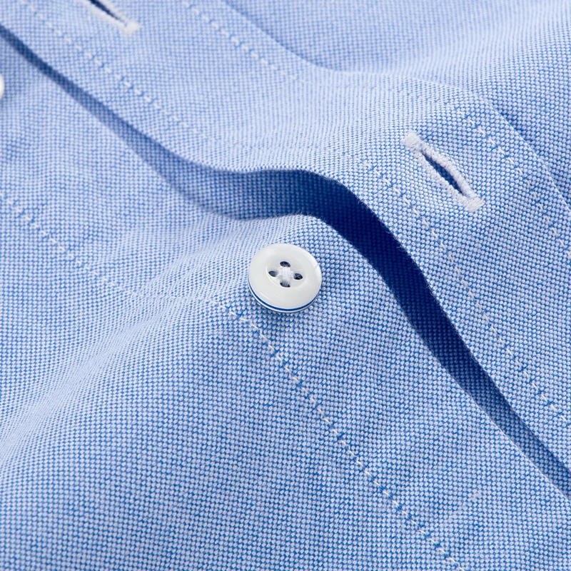 Kopen Mannen Shirt Volledige Mouw Regular Fit Wit Overhemd Mannen Gestreepte   Plaid Shirts Oxford Heren Dress Shirts 5XL 6XL