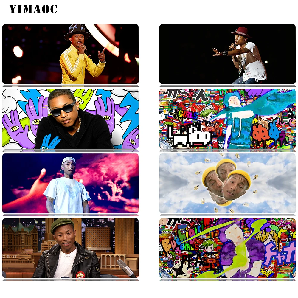 

YIMAOC Pharrell Williams Mouse Pad 30x80 cm Computer Mousepad Anti-slip Natural Rubber Gaming Mouse Mat