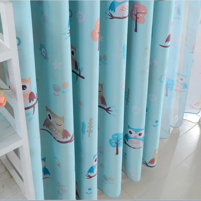 Online Shop Uil Gedrukt Blauw Geel Gordijnen voor Kinderen stof ... Online Shop Uil Gedrukt Blauw Geel Gordijnen voor Kinderen stof ...
