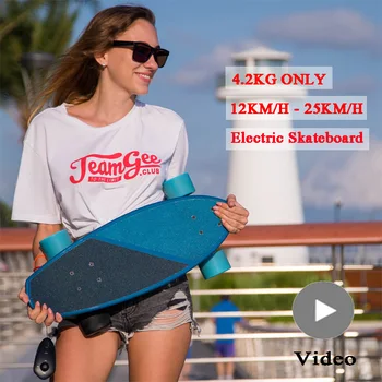 

Electric Skateboard Adult Kids Four-wheel Electric Scooter Longboard Penny Skate Board Maple Deck Wireless Remote Controll