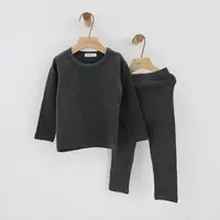 Kids Long Johhs Set Baby Girls Long Johns Children Underwear Baby Boys Thermal Cotton Underwear 3-9Years Candy Colors 3