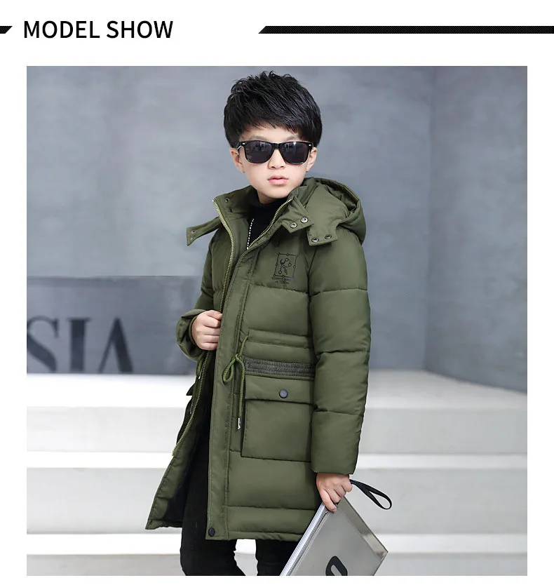 Boys Coat Winter New Down Jackets for Boy Kids Clothing Warm Autumn Thicker Cotton Children Outdoor Hooded Windproof Parkas