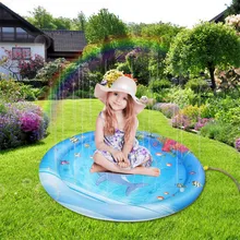 Дети воды посыпать и всплеск коврик для ребенка животик время игровой коврик малыш подвижная игра центр водяное сиденье дропшиппинг/с