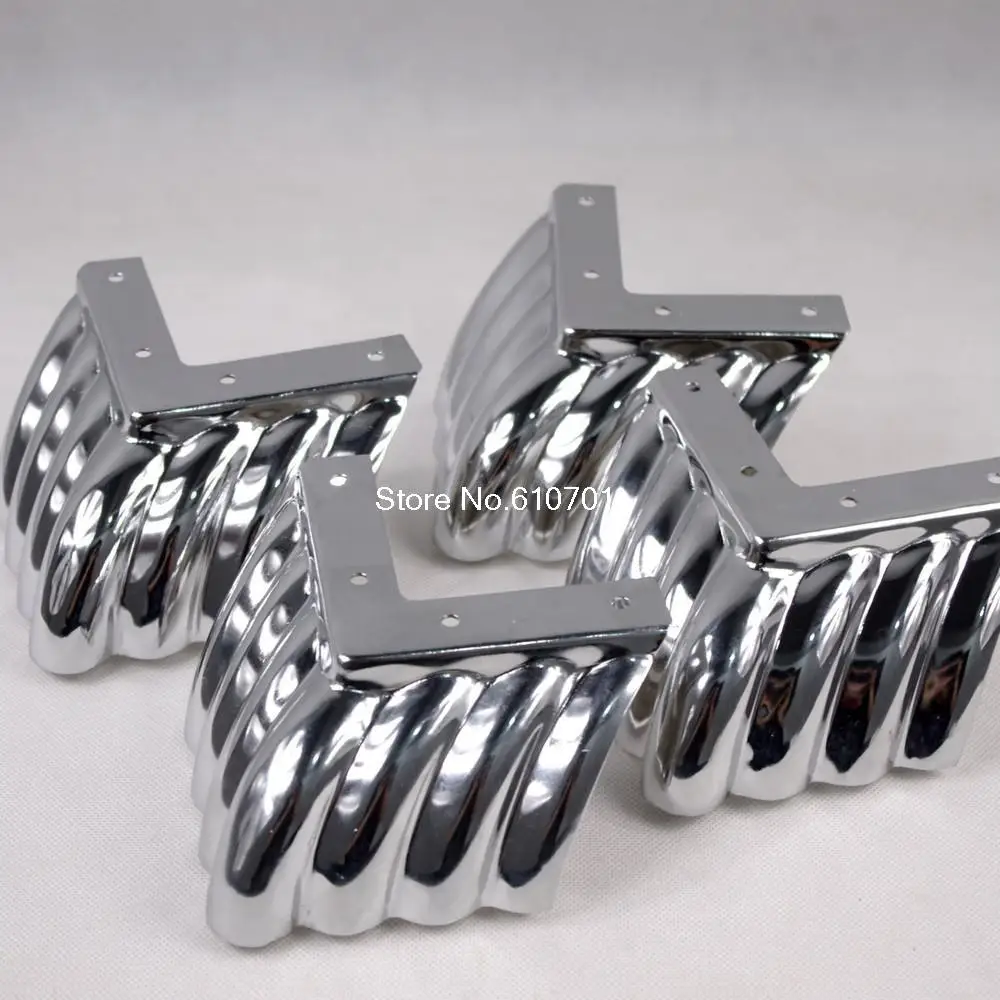 Set Metal Furniture Cabinet Legs Tea Table Bed Chair Sofa Leg Feet 4pcs 2.8\