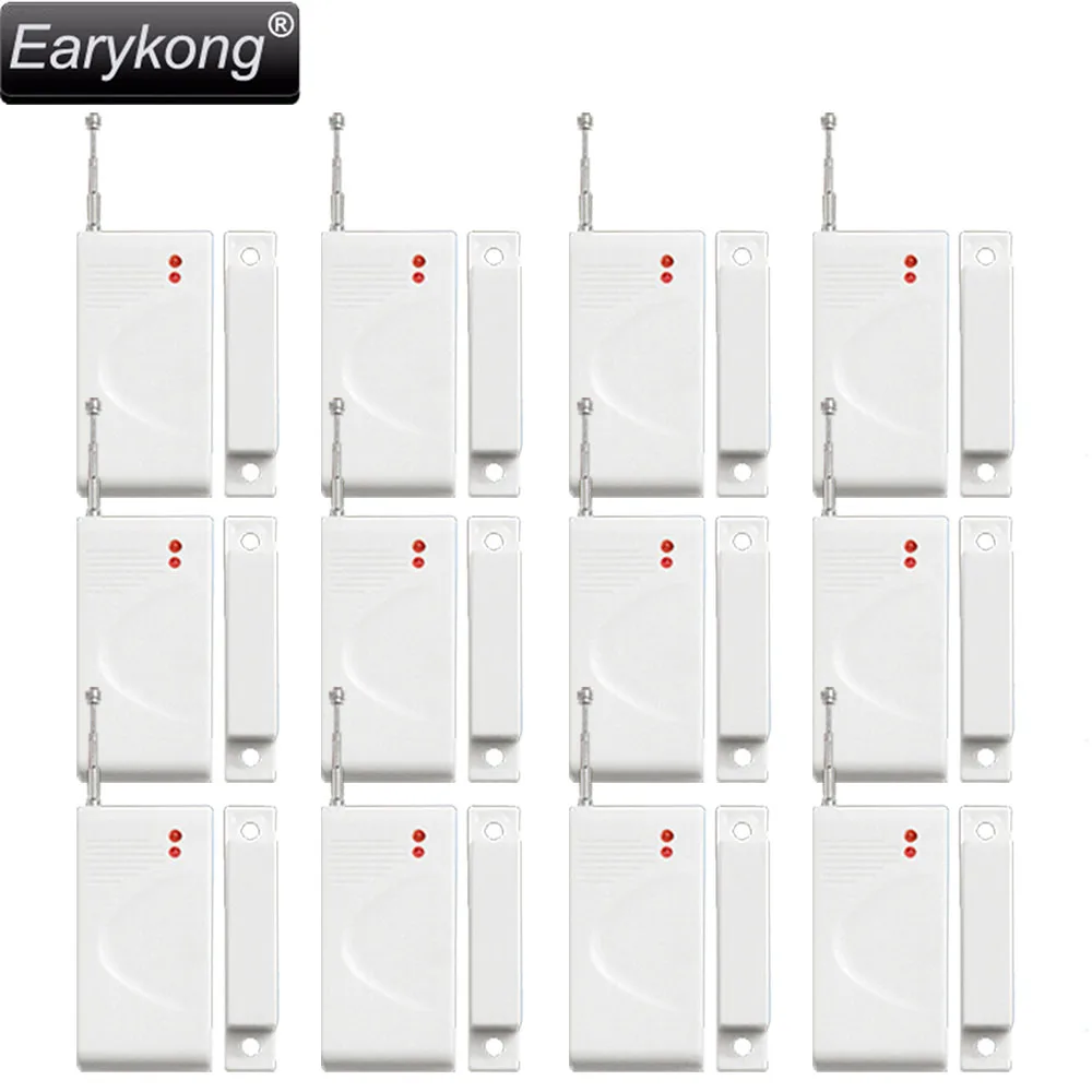 Free shipping White 12pcs wireless Door magnetic sensor new GSM font b Alarm b font System